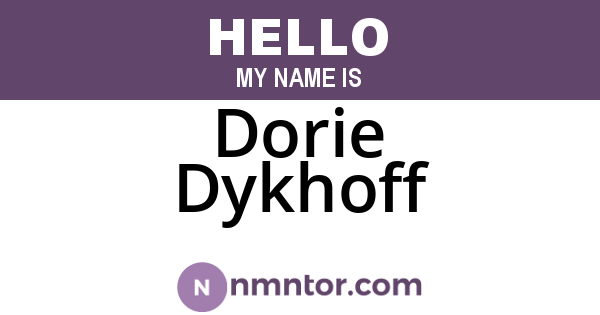 Dorie Dykhoff