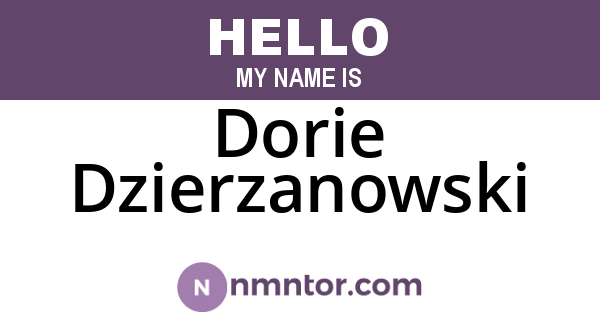 Dorie Dzierzanowski