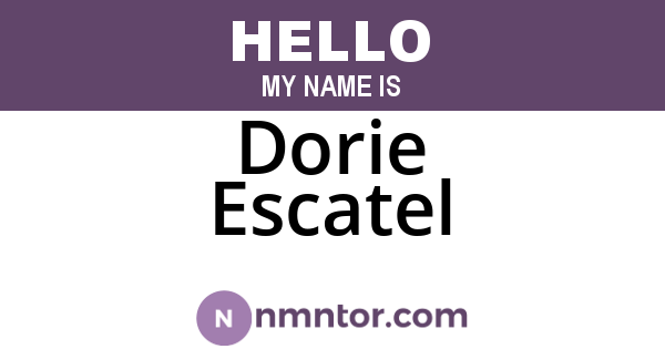 Dorie Escatel