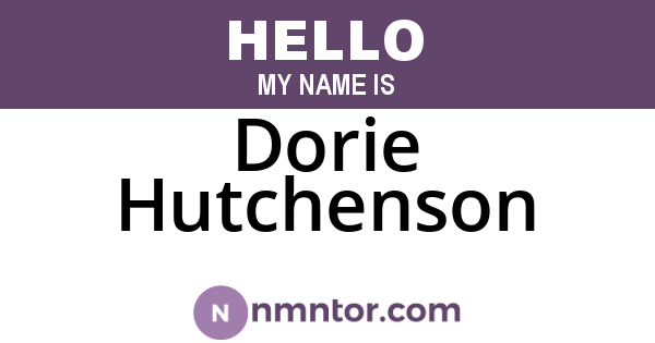 Dorie Hutchenson