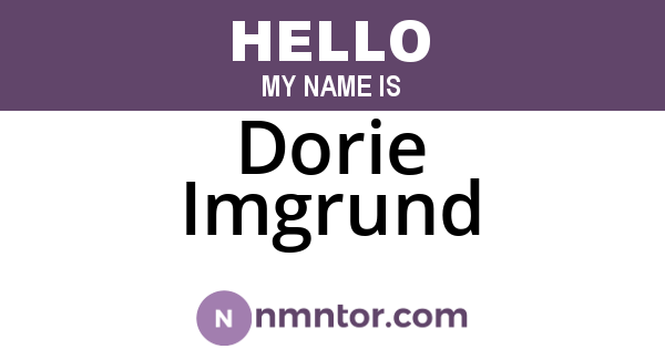 Dorie Imgrund