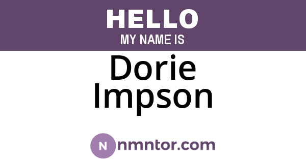 Dorie Impson