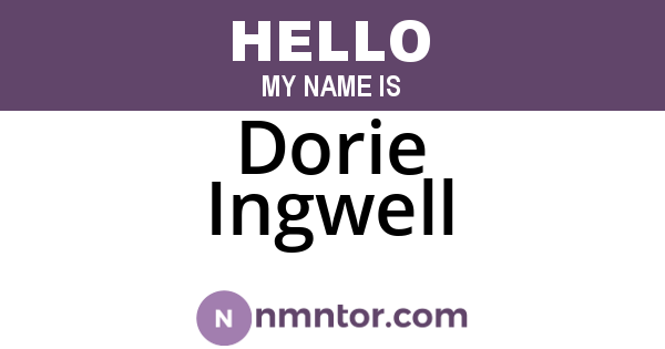 Dorie Ingwell