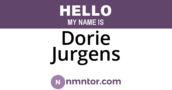 Dorie Jurgens