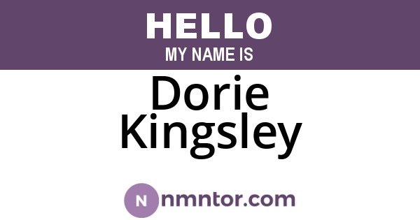 Dorie Kingsley