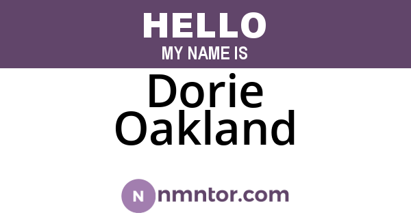 Dorie Oakland