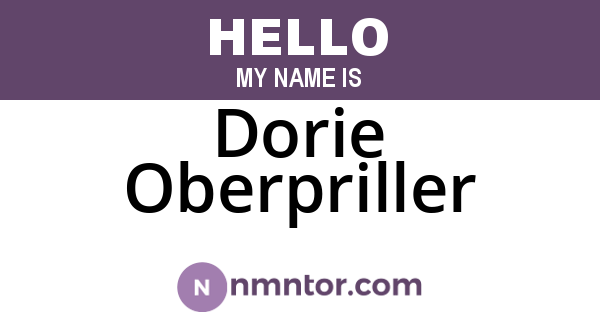 Dorie Oberpriller