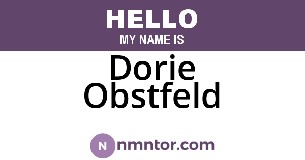 Dorie Obstfeld