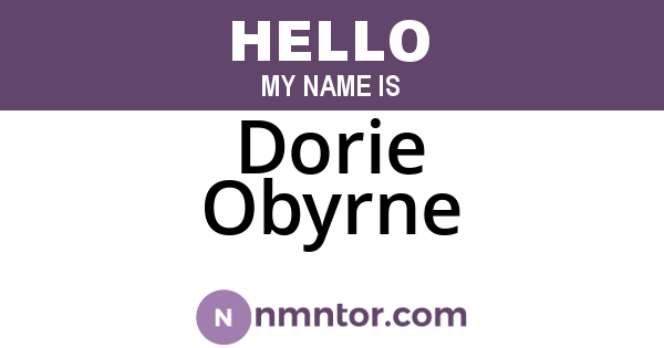 Dorie Obyrne
