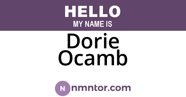 Dorie Ocamb
