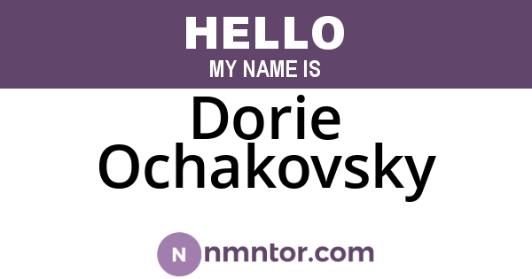 Dorie Ochakovsky