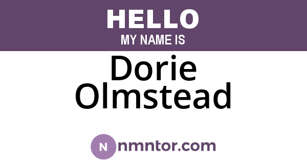 Dorie Olmstead