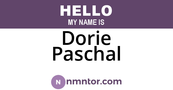 Dorie Paschal