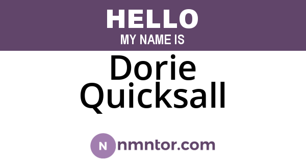 Dorie Quicksall