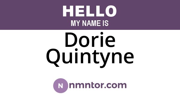 Dorie Quintyne