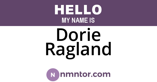 Dorie Ragland