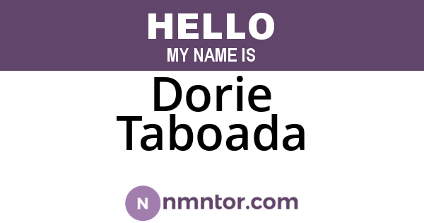 Dorie Taboada