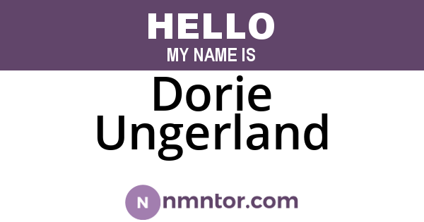 Dorie Ungerland