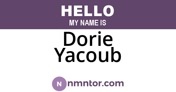 Dorie Yacoub