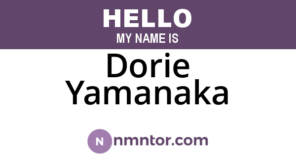 Dorie Yamanaka