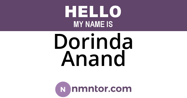 Dorinda Anand