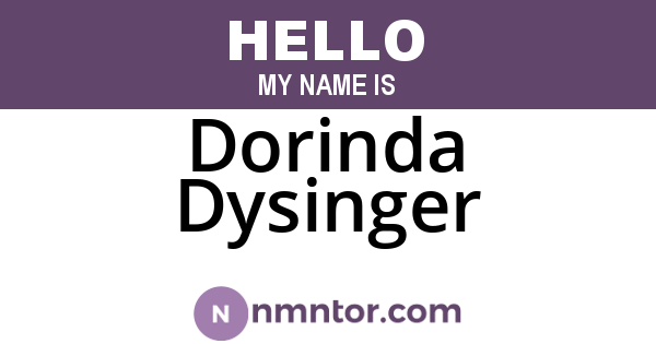 Dorinda Dysinger