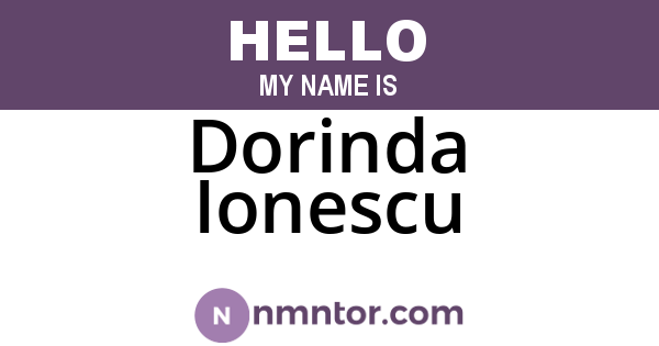 Dorinda Ionescu