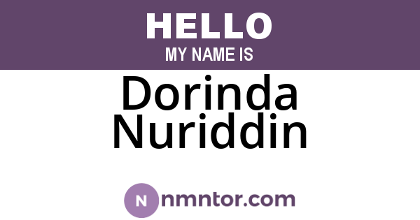 Dorinda Nuriddin
