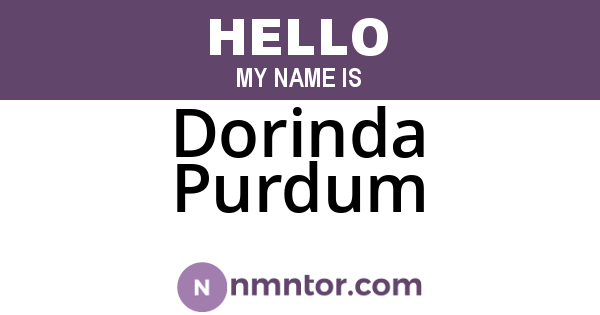 Dorinda Purdum