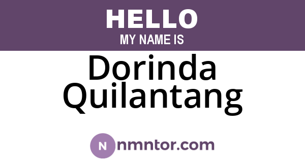 Dorinda Quilantang