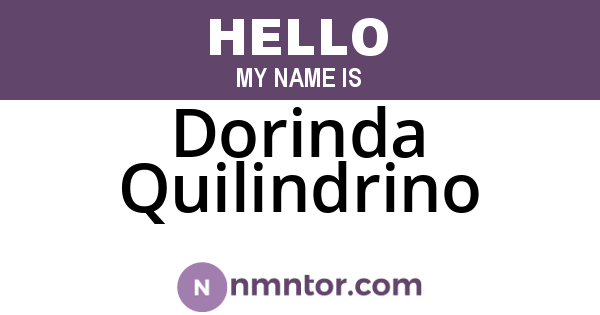 Dorinda Quilindrino