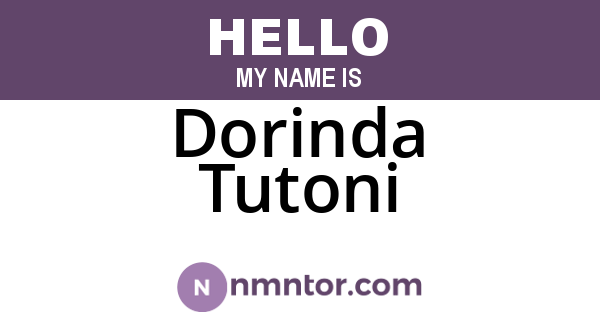 Dorinda Tutoni