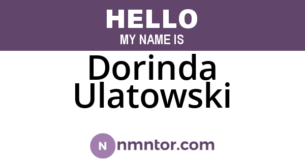 Dorinda Ulatowski