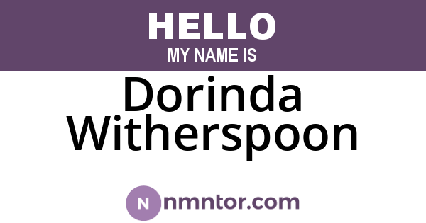 Dorinda Witherspoon