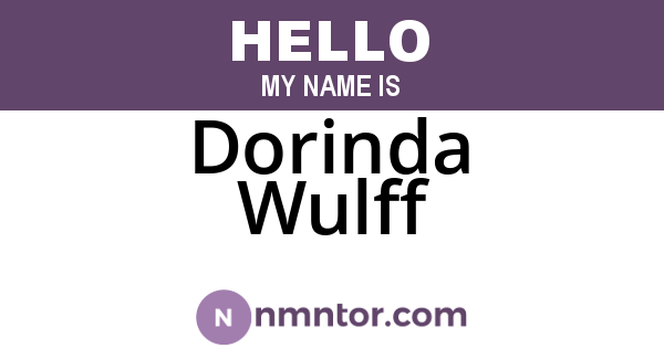 Dorinda Wulff