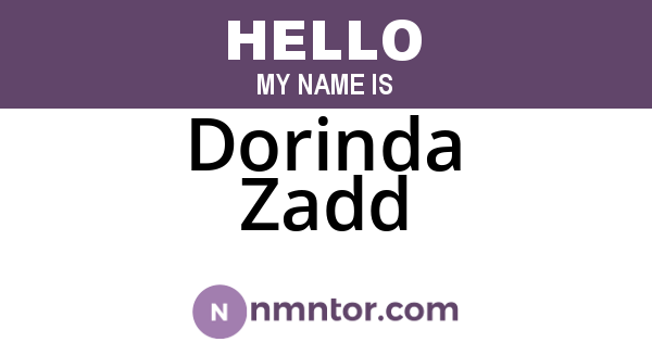 Dorinda Zadd