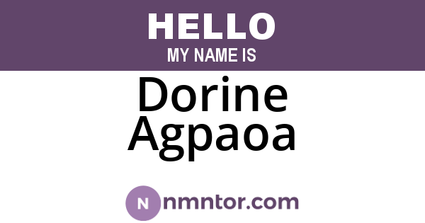 Dorine Agpaoa