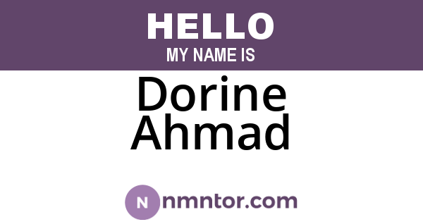 Dorine Ahmad