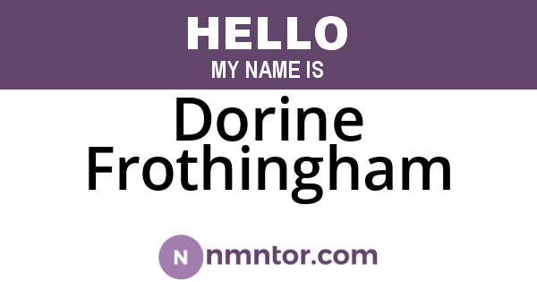 Dorine Frothingham