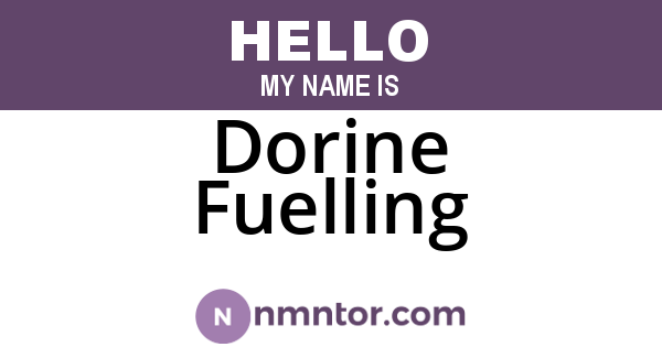 Dorine Fuelling