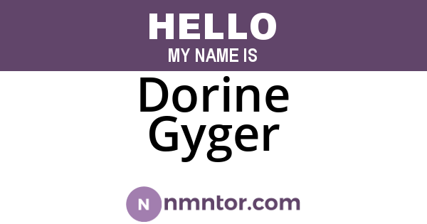 Dorine Gyger