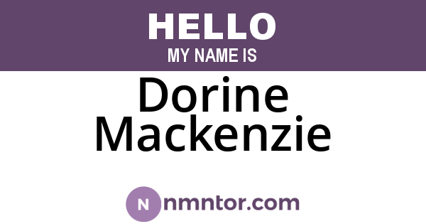 Dorine Mackenzie