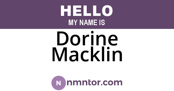 Dorine Macklin