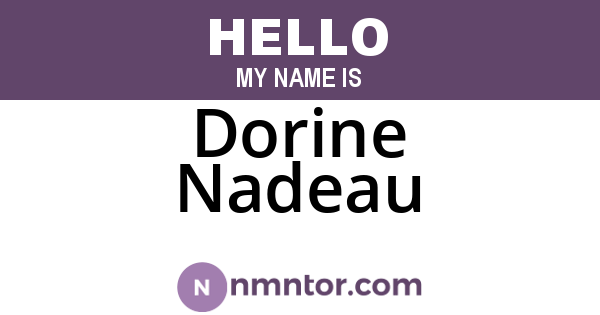 Dorine Nadeau