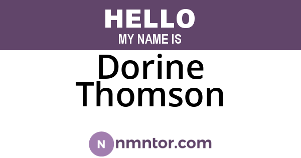 Dorine Thomson