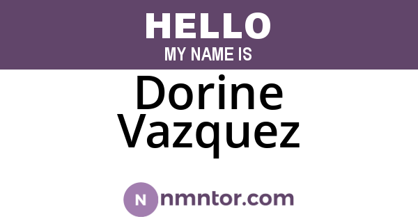 Dorine Vazquez