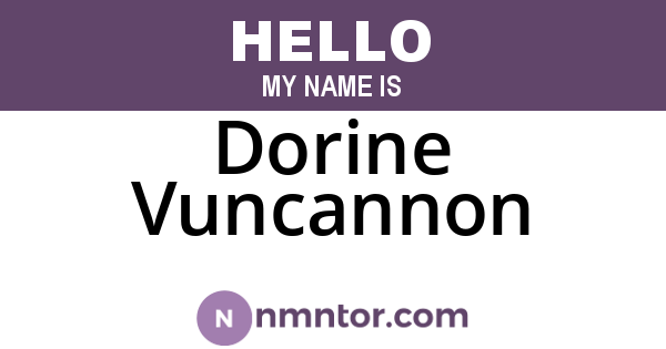 Dorine Vuncannon