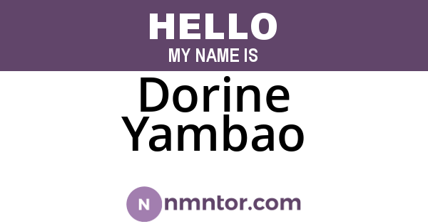 Dorine Yambao