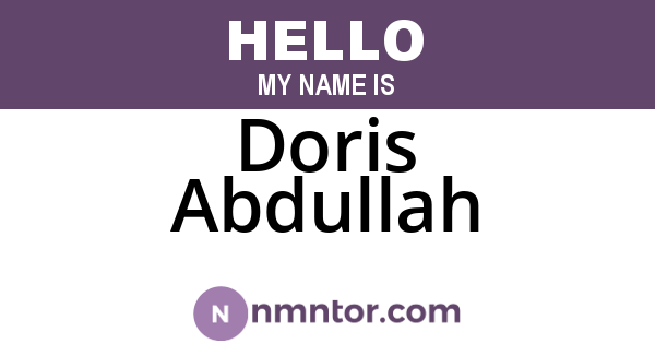 Doris Abdullah