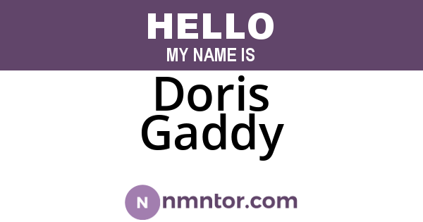 Doris Gaddy